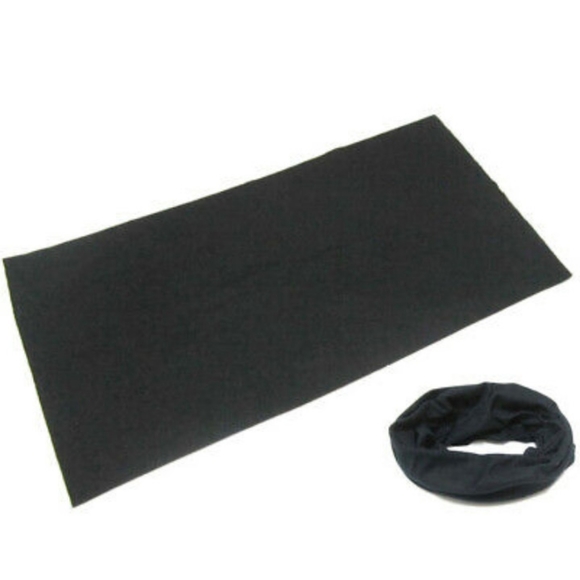 Solid Black Neck Gaiter Ski Mask Face Mouth Cover - Picture 2 of 5